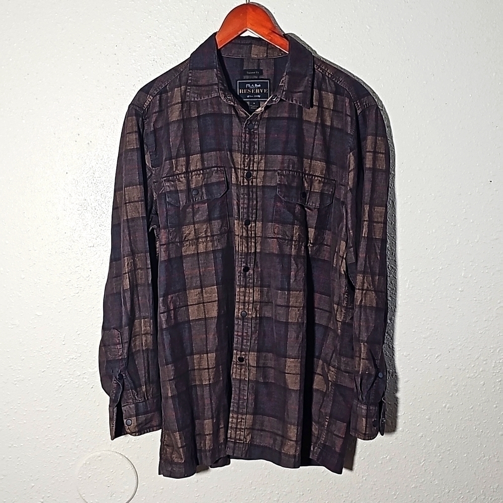 Jos.A.Bank Flannel Casual Button Down Shirt.